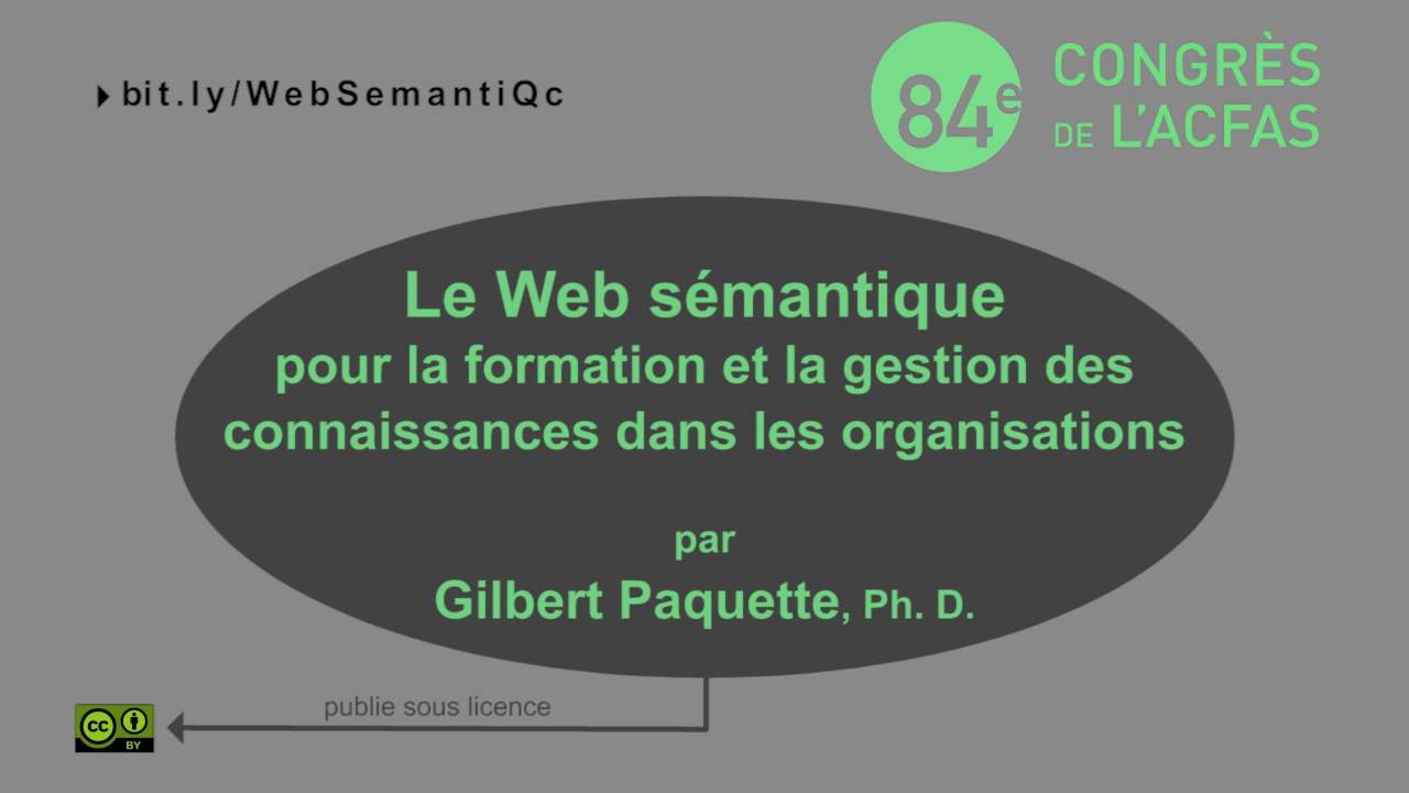 Apport du web sémantique pour la formation et la gestion des connaissances dans les organisations